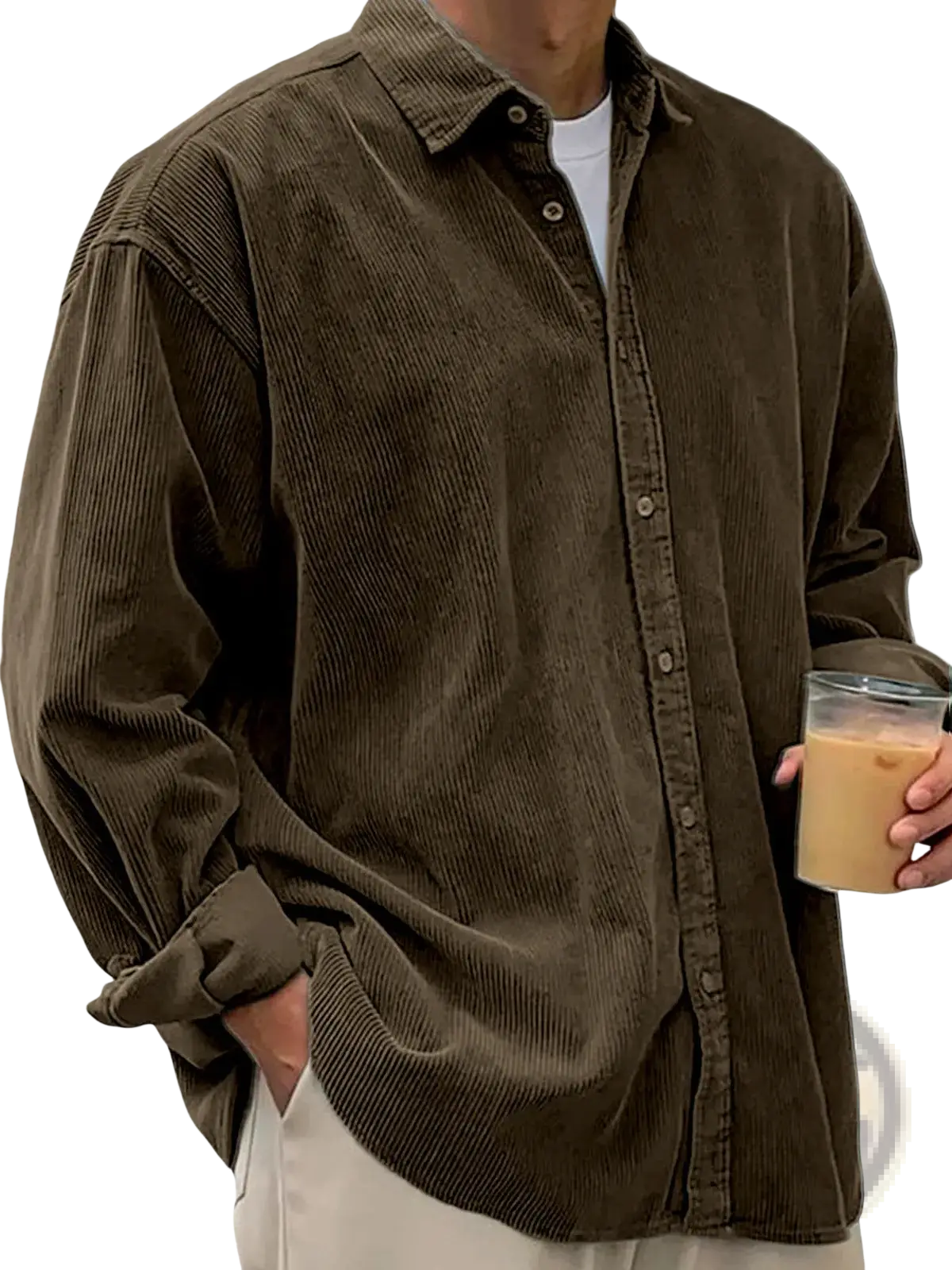 Men's Relaxed Fit Corduroy Shirt Jacket