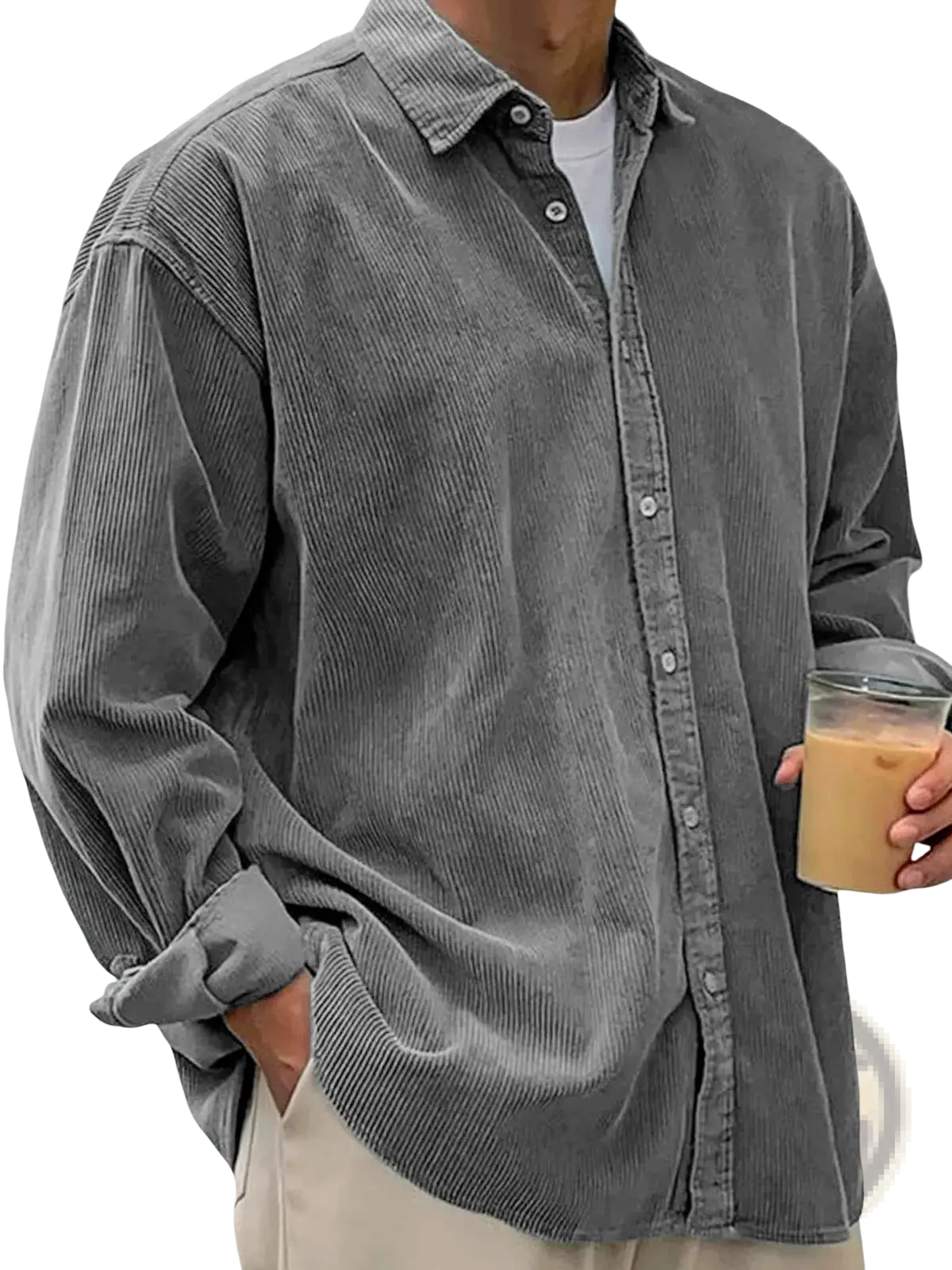 Men's Relaxed Fit Corduroy Shirt Jacket
