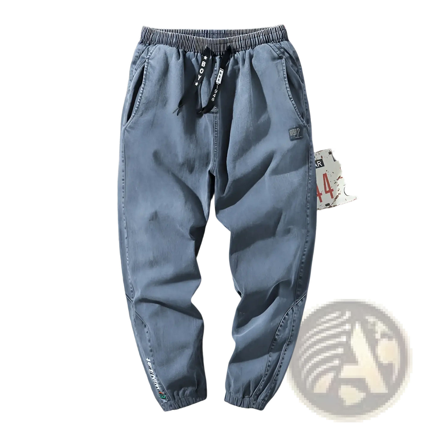 Men's Relaxed Fit Denim Joggers with Drawstring Waist