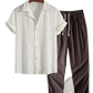 Men's Relaxed Fit Drawstring Linen Joggers