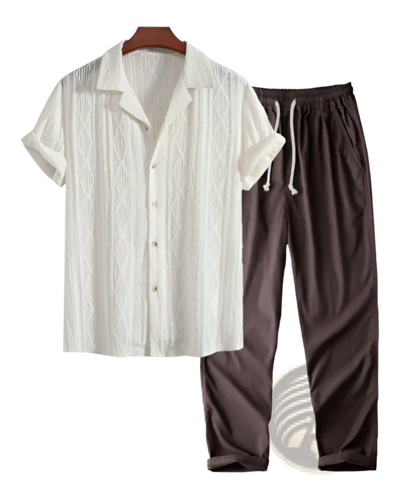 Men's Relaxed Fit Drawstring Linen Joggers