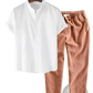 Men's Relaxed Fit Drawstring Linen Joggers