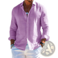 Men's Relaxed Fit Linen Button Down Shirt