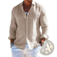 Men's Relaxed Fit Linen Button Down Shirt