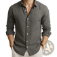 Men's Relaxed Fit Long Sleeve Cotton Linen Shirt