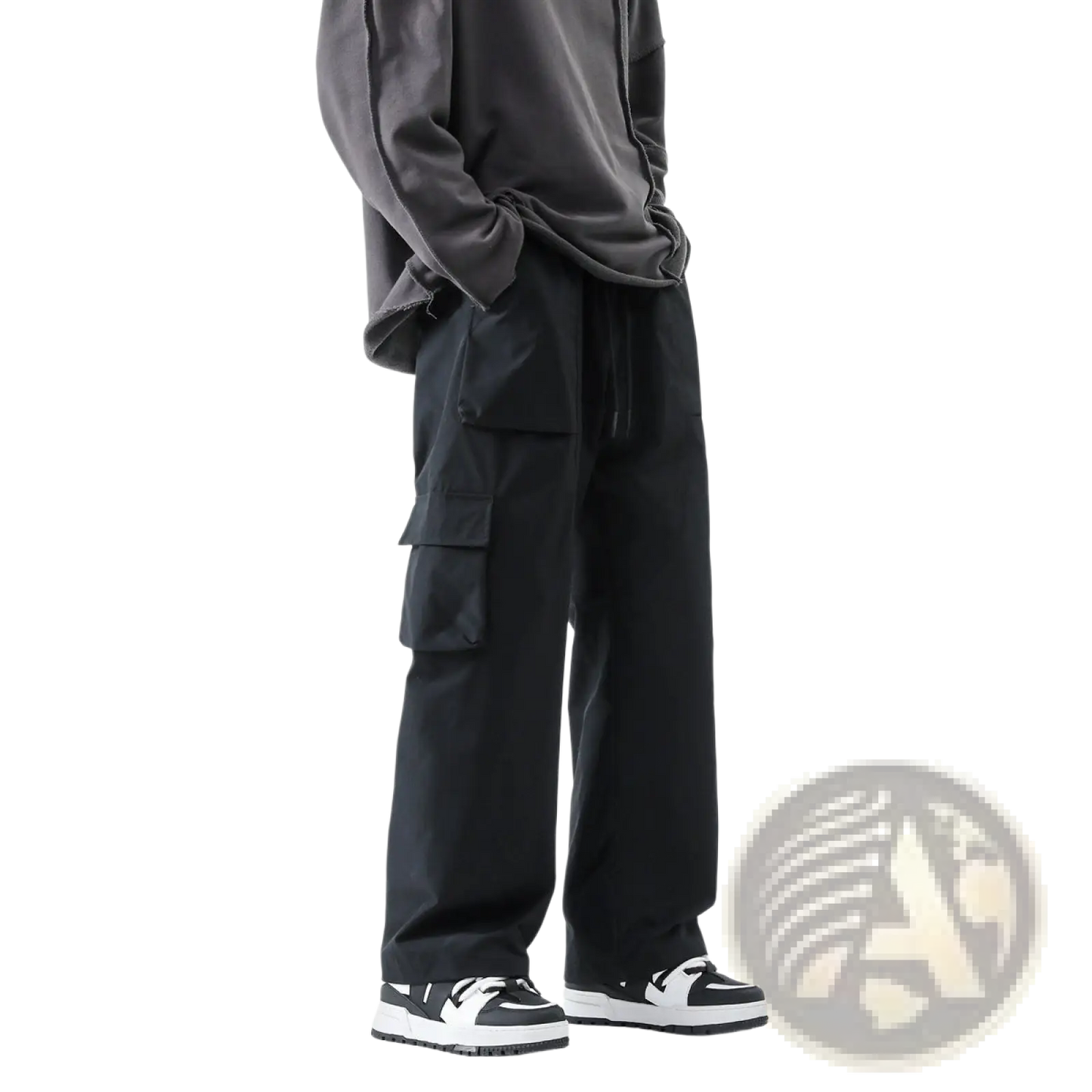 Men's Relaxed Straight Leg Cargo Track Pants