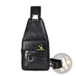 Men's Retro Waterproof Faux Leather Crossbody Chest Bag