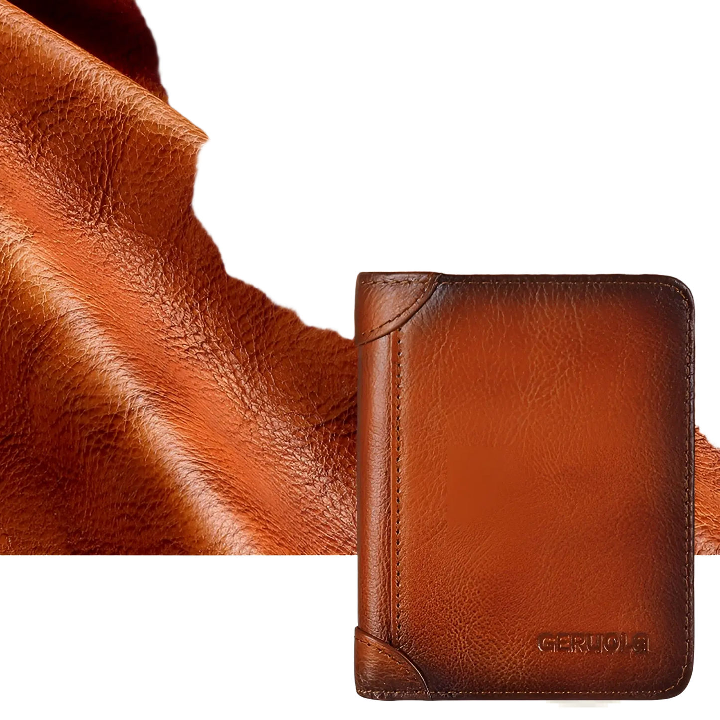 Men's Rfid Leather Wallet with Zip Coin Pocket