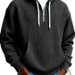 Men's Ribbed Corduroy Half Zip Pullover Hoodie
