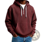 Men's Ribbed Corduroy Half Zip Pullover Hoodie