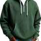 Men's Ribbed Corduroy Half Zip Pullover Hoodie