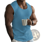 Men's Ribbed Cotton Slim Fit Knit Tank Top