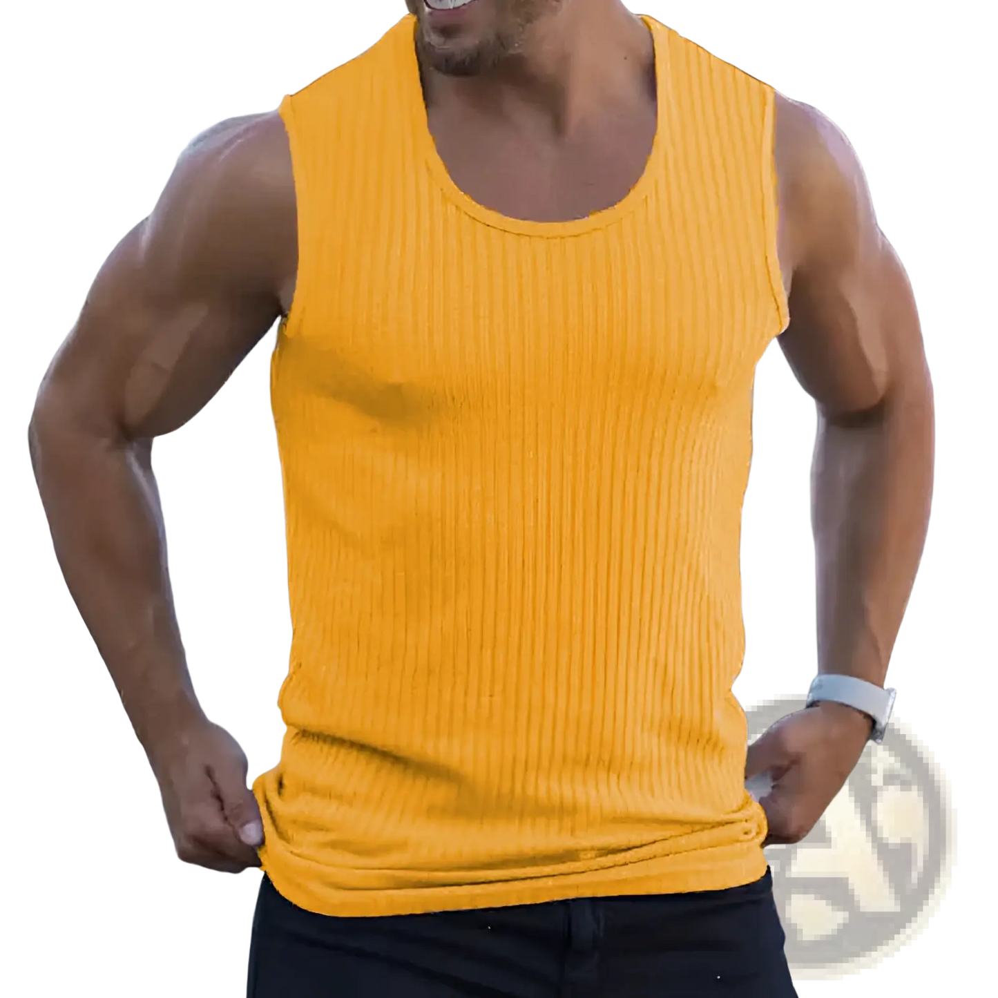Men's Ribbed Cotton Slim Fit Knit Tank Top
