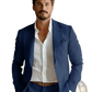Men's Slim Fit Business Casual Plaid and Solid Blazers
