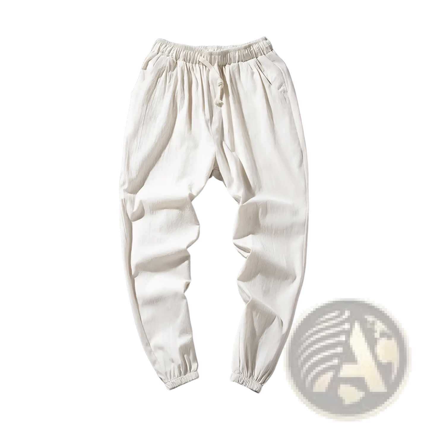 Men's Slim Fit Cotton Linen Tapered Joggers