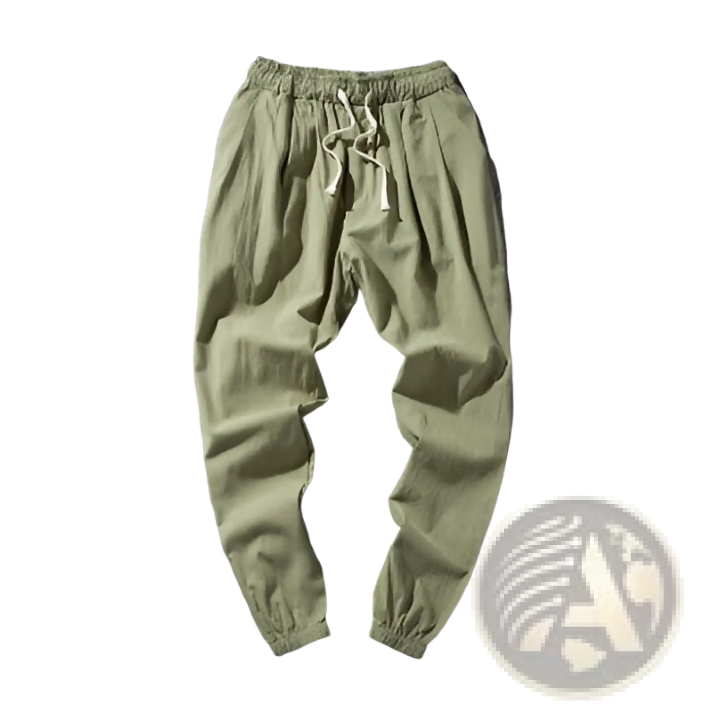 Men's Slim Fit Cotton Linen Tapered Joggers