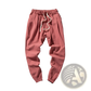 Men's Slim Fit Cotton Linen Tapered Joggers