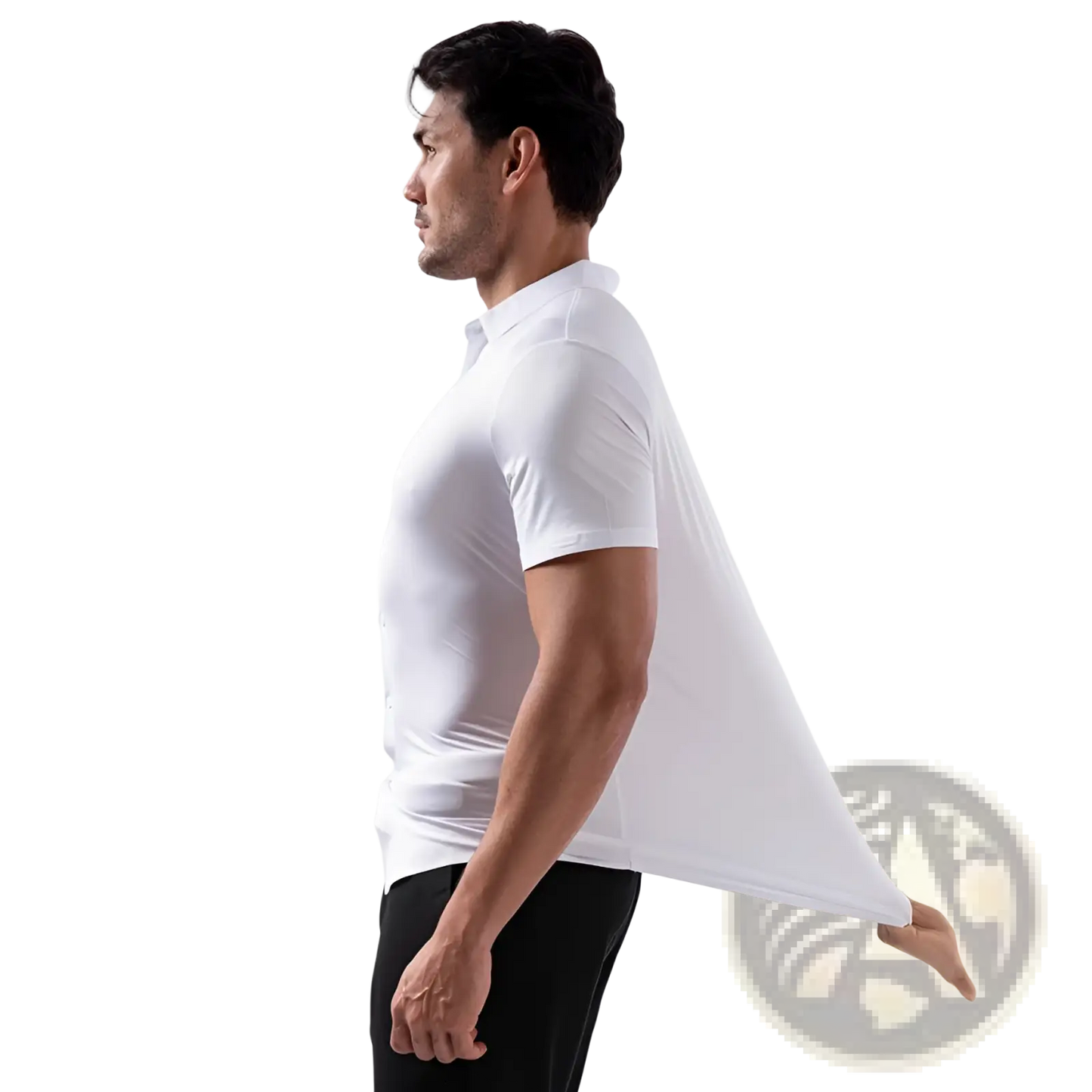 Men's Slim Fit Four Way Stretch Non Iron Short Sleeve Shirt