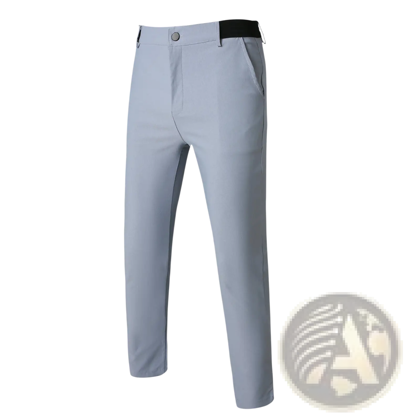 Men's Slim Fit High Stretch Light Gray Business Trousers