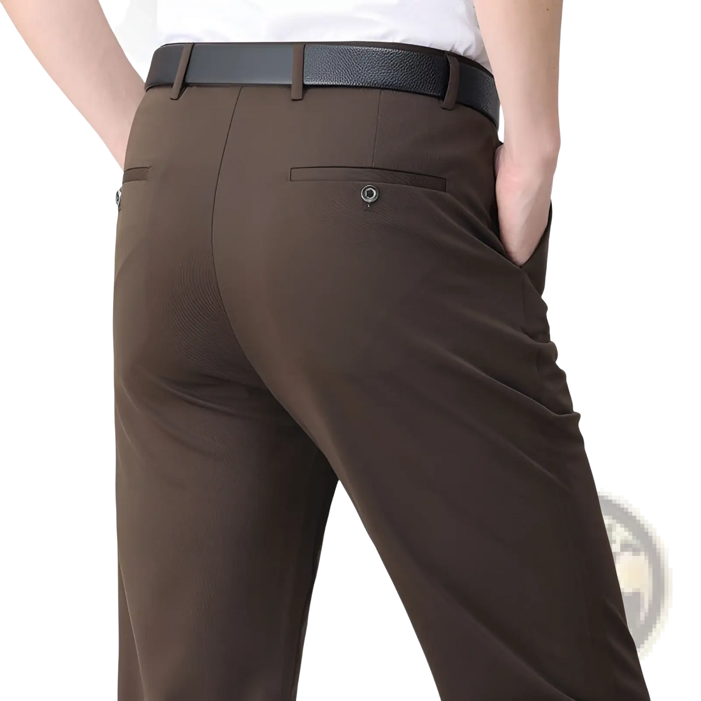 Men's Slim Fit Ice Silk Lightweight Tailored Trousers