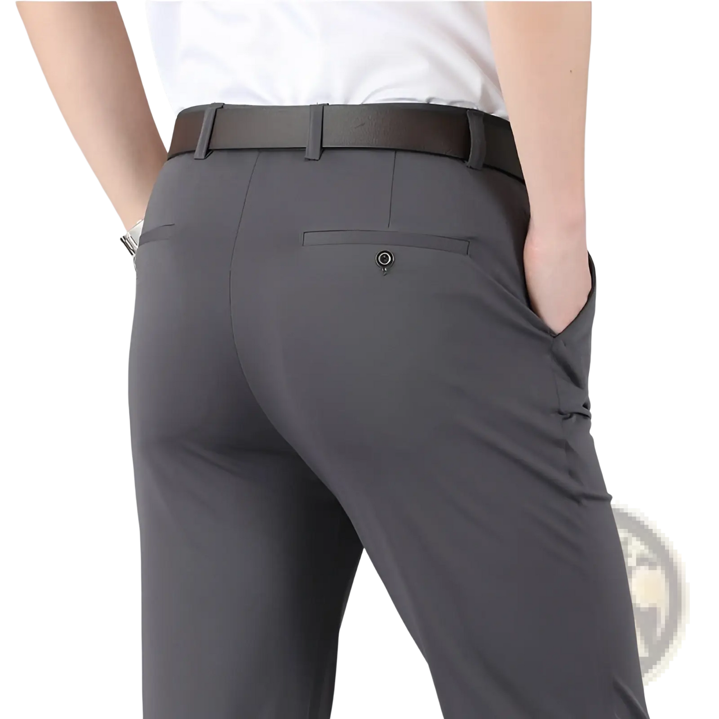 Men's Slim Fit Ice Silk Lightweight Tailored Trousers