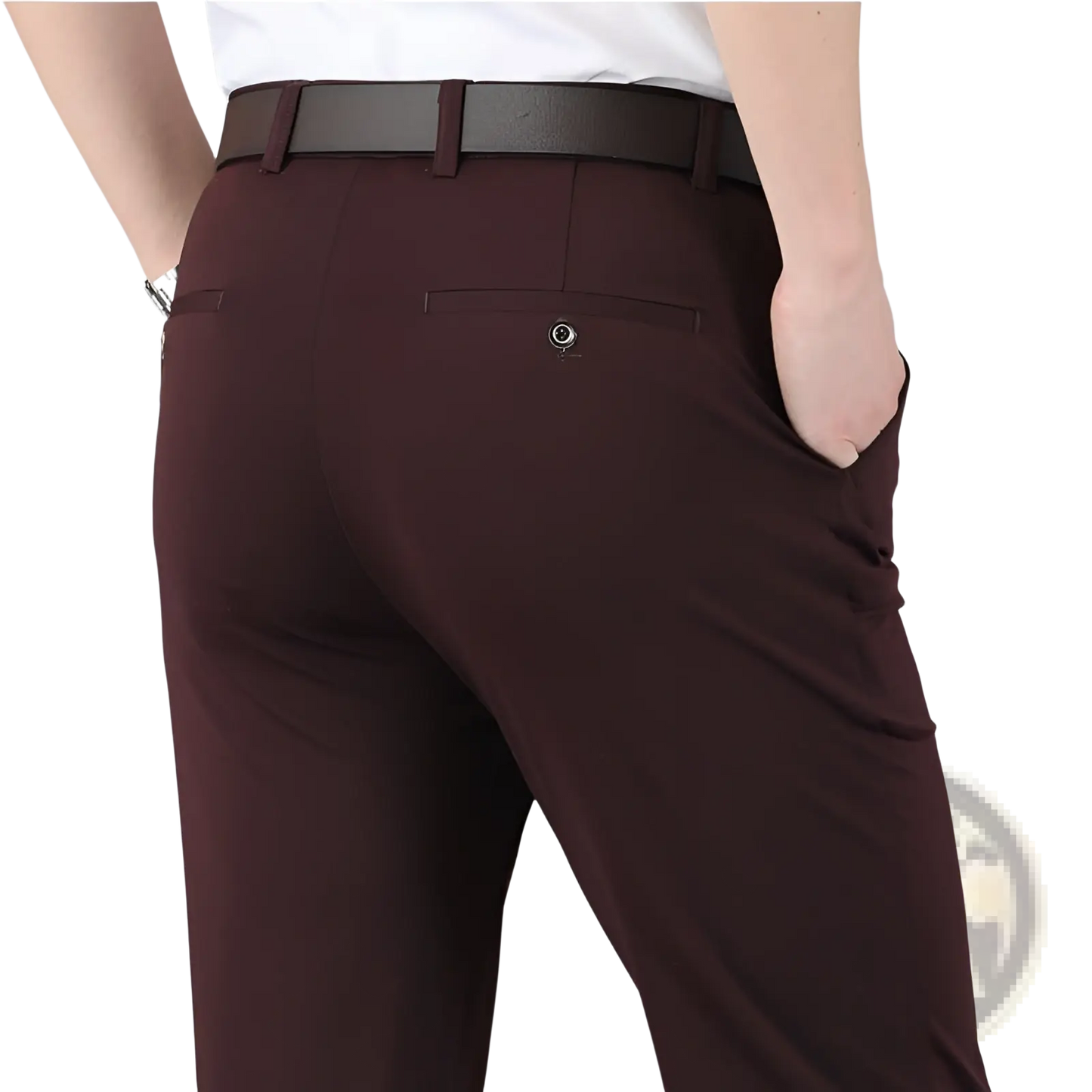Men's Slim Fit Ice Silk Lightweight Tailored Trousers