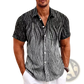 Men's Slim Fit Korean Style Short Sleeve Printed Summer Shirt