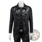 Men's Slim Fit Leather Denim Style Utility Jacket