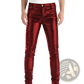 Men's Slim Fit Metallic and Matte Faux Leather Pants