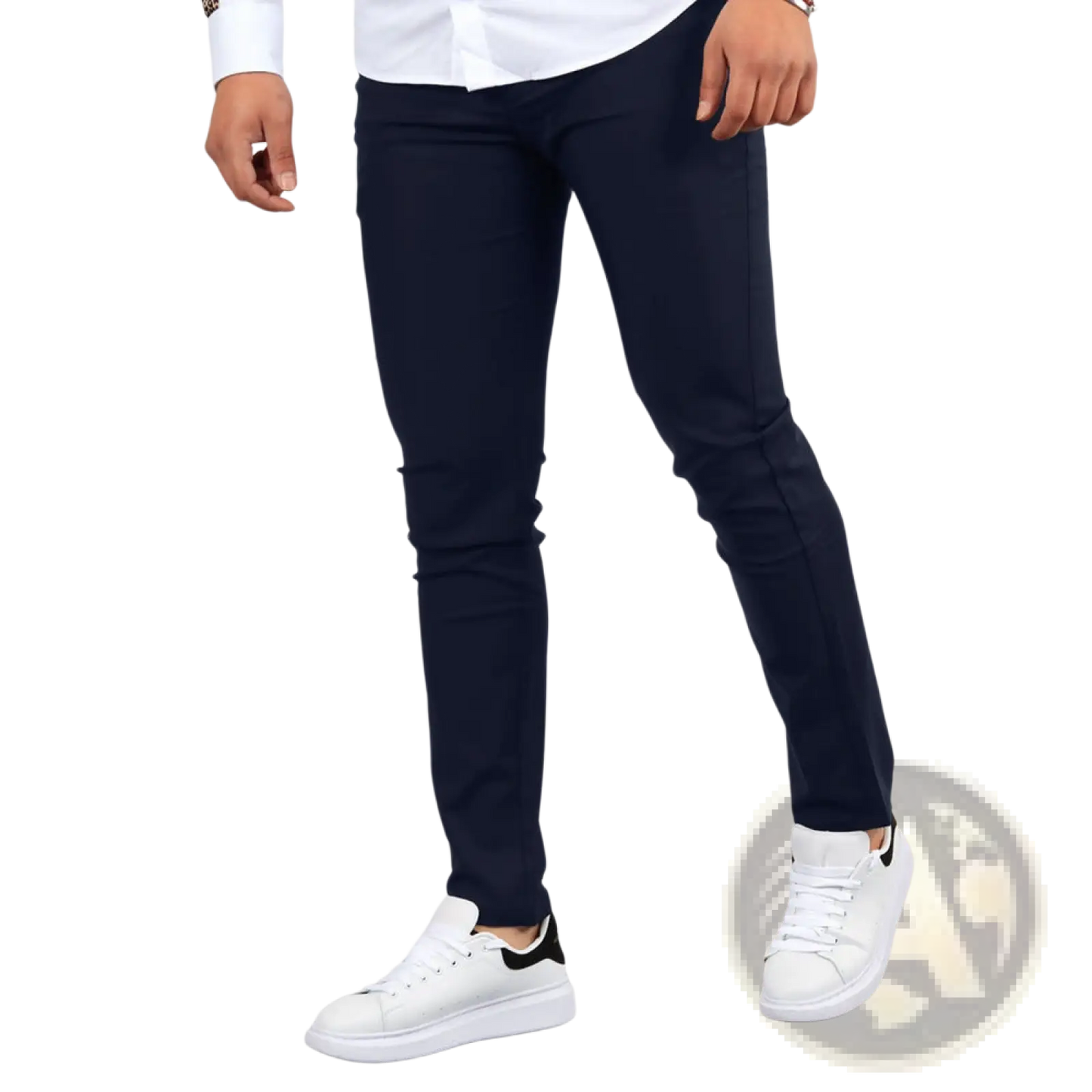 Men's Slim Fit Modern Cotton Blend Pencil Trousers