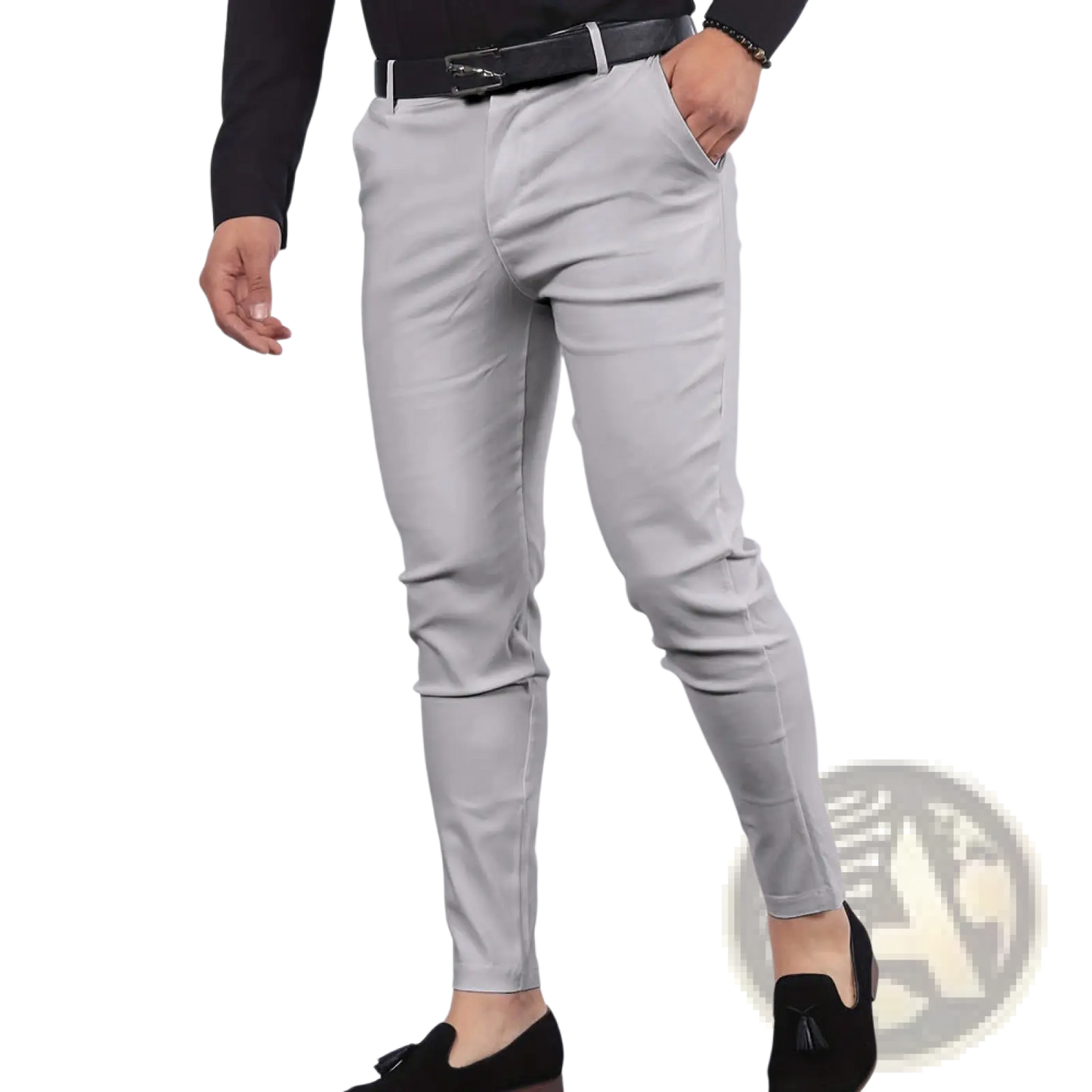 Men's Slim Fit Modern Cotton Blend Pencil Trousers