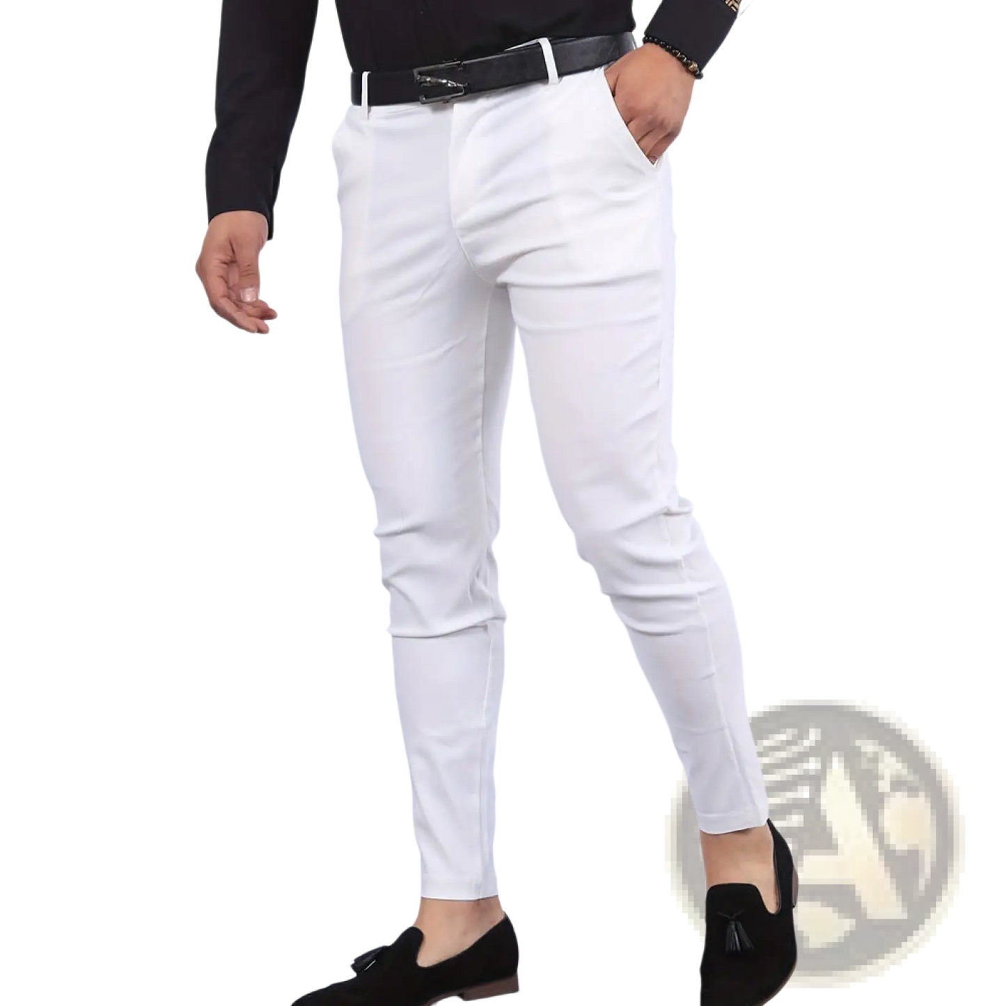 Men's Slim Fit Modern Cotton Blend Pencil Trousers