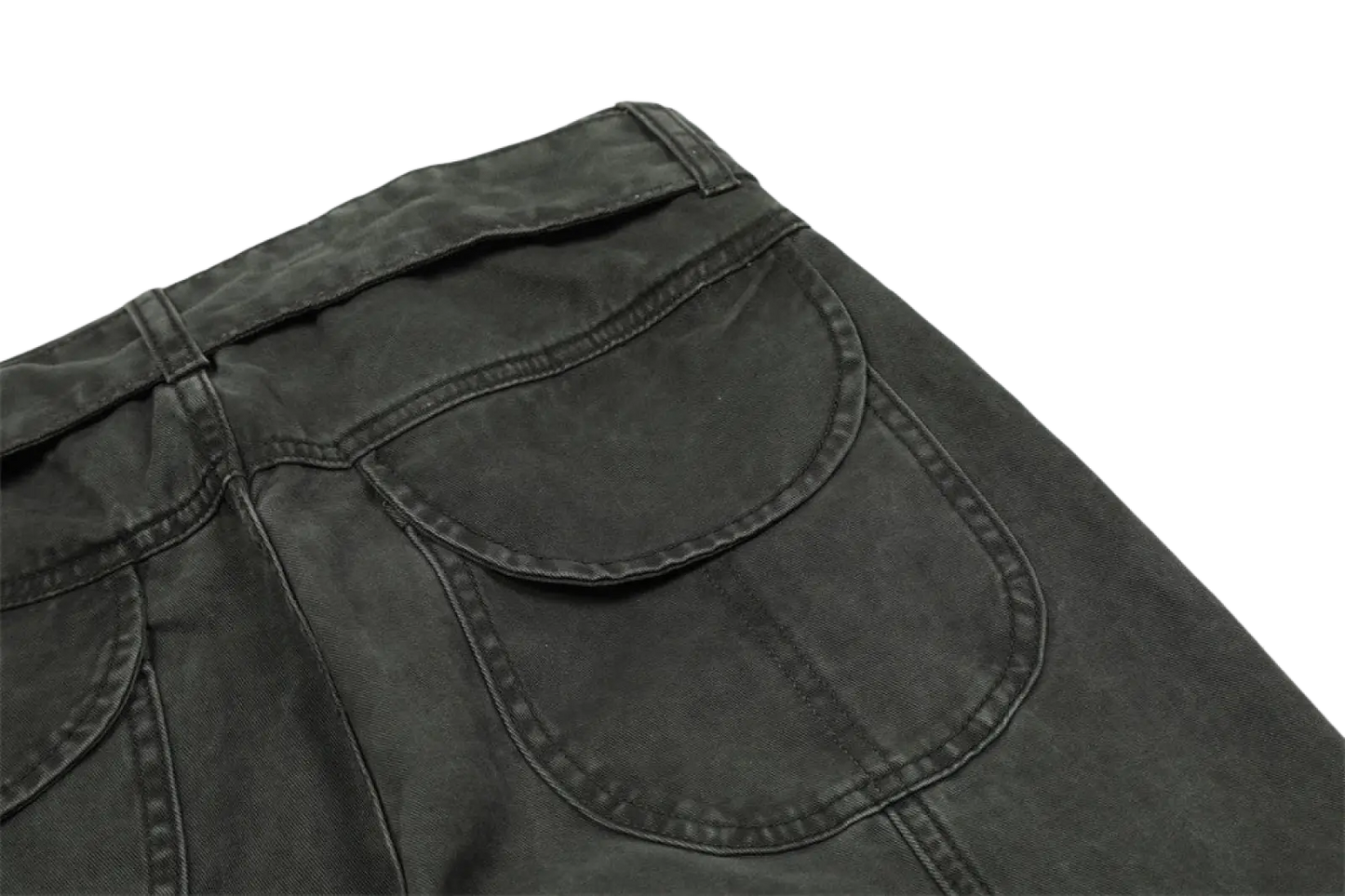 Men's Slim Fit Multi Pocket Cotton Denim Cargo Overalls