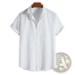 Men's Slim Fit Pinstripe Short Sleeve Button Up Shirt