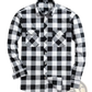 Men's Slim Fit Plaid Flannel Button Up Shirt