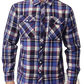 Men's Slim Fit Plaid Flannel Button Up Shirt