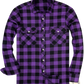 Men's Slim Fit Plaid Flannel Button Up Shirt