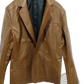 Men's Slim Fit Pu Leather Blazer Jacket
