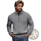 Men's Slim Fit Ribbed Knit Zip Up Sweater Jacket