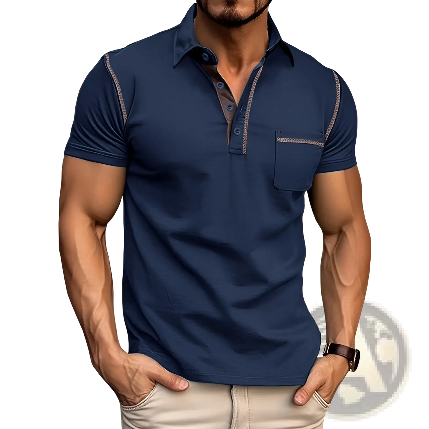 Men's Slim Fit Short Sleeve Henley and Polo Shirts