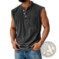 Men's Slim Fit Sleeveless Denim Henley Shirt