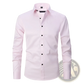 Men's Slim Fit Stretch Satin Long Sleeve Dress Shirt