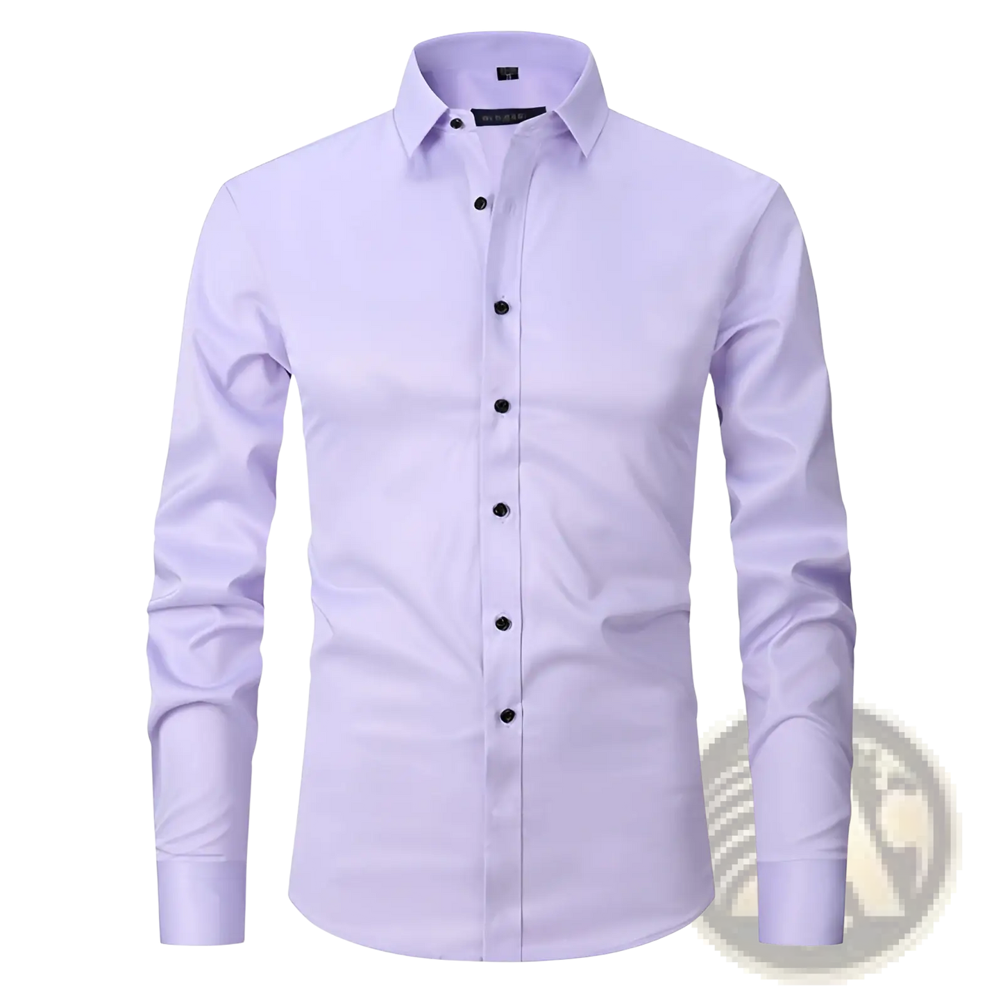 Men's Slim Fit Stretch Satin Long Sleeve Dress Shirt
