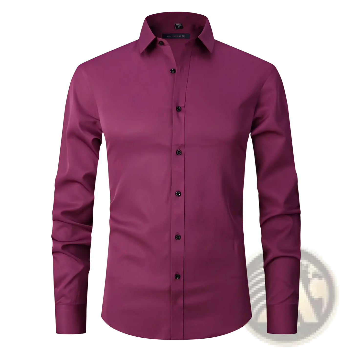 Men's Slim Fit Stretch Satin Long Sleeve Dress Shirt