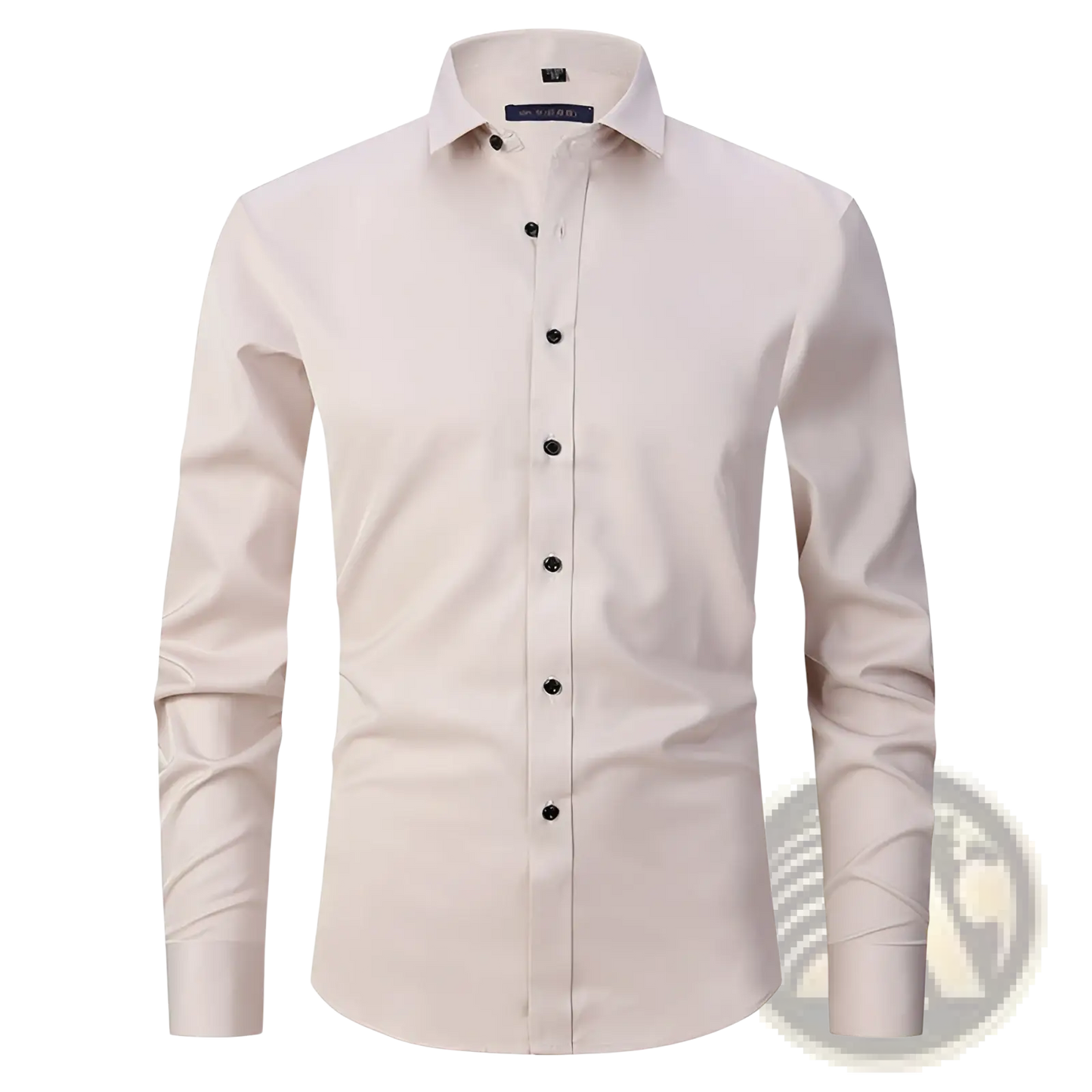 Men's Slim Fit Stretch Satin Long Sleeve Dress Shirt