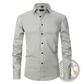 Men's Slim Fit Stretch Satin Long Sleeve Dress Shirt