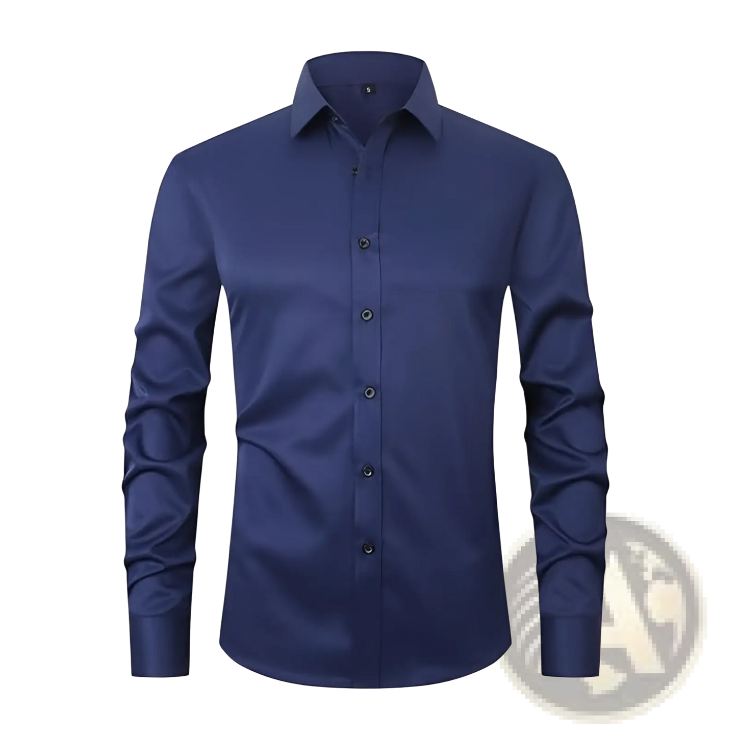 Men's Slim Fit Stretch Satin Long Sleeve Dress Shirt