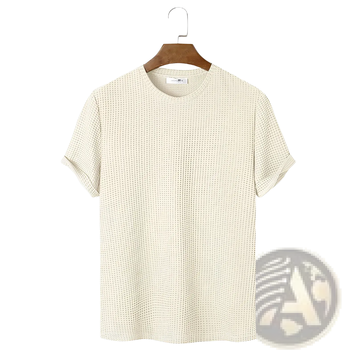 Men's Slim Fit Waffle Knit Henley T-shirt