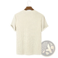 Men's Slim Fit Waffle Knit Henley T-shirt