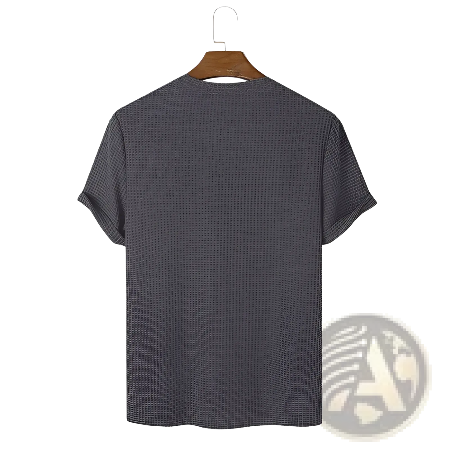 Men's Slim Fit Waffle Knit Henley T-shirt